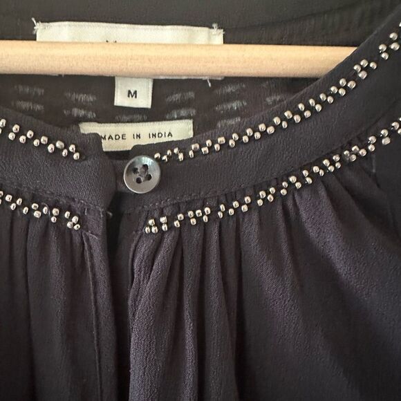 MM Vintage Beaded Embroidered Black Shift Dress Size M - Picture 5 of 7